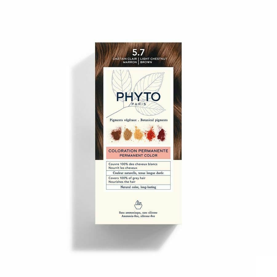Phytocolor Permanente Haarkleuring 5.7 Chatain Clair Marron Intense En Natuurlijke Kleur
