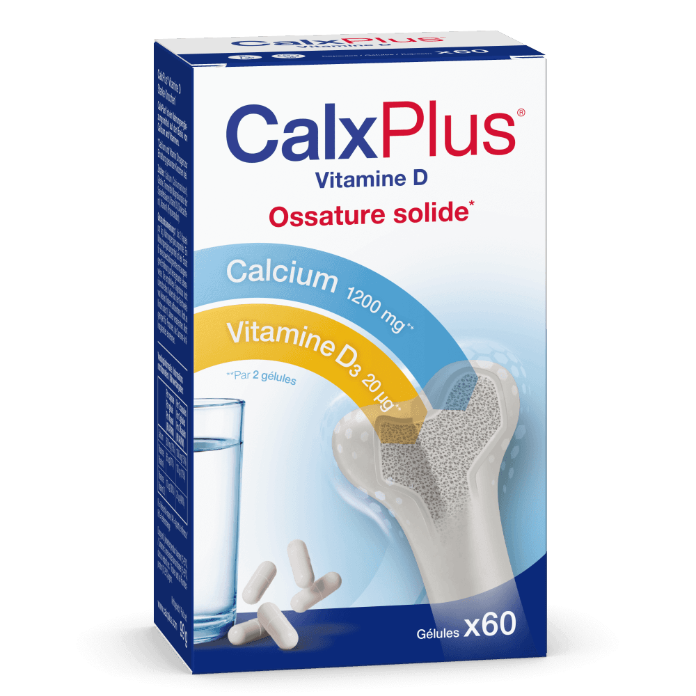 CalxPlus Vitamine D 60 Gélules