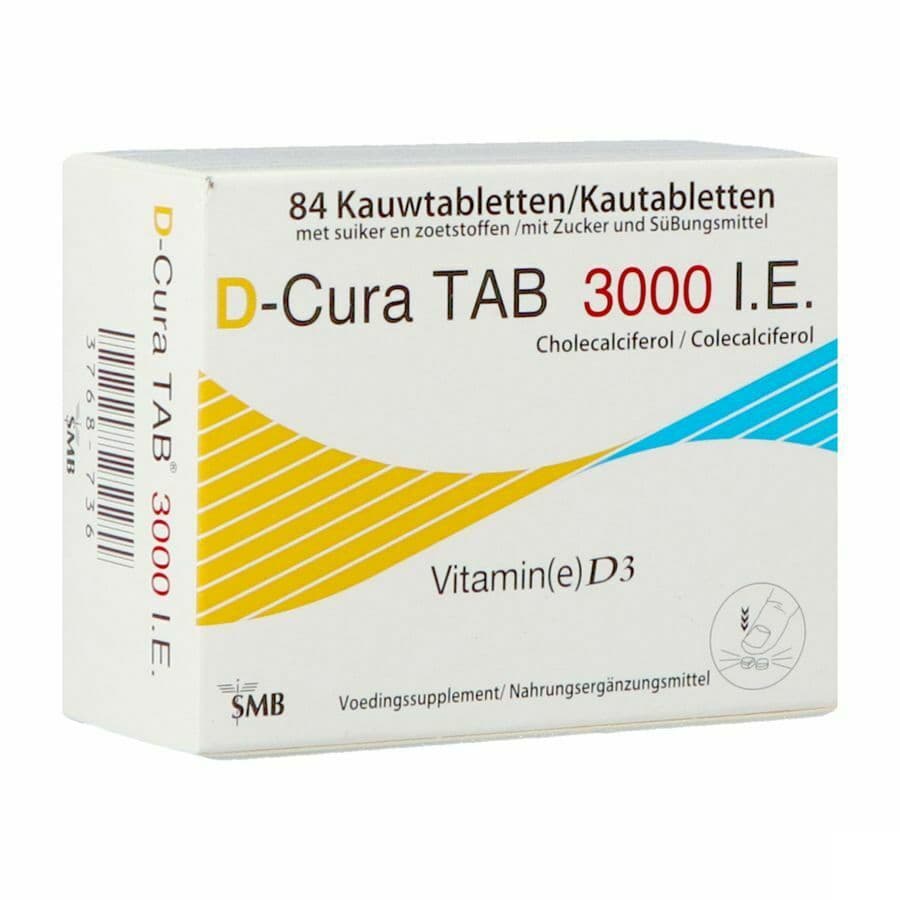 D-cura Tab 3 000 I.E. - 84 Kauwtabletten