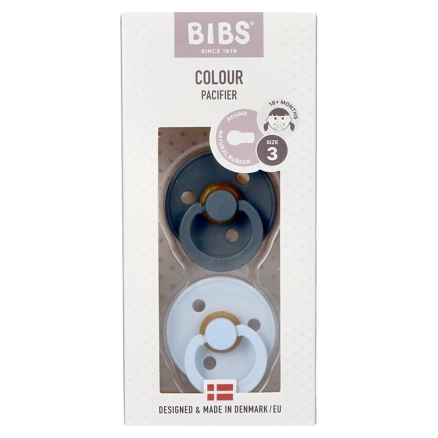 Bibs 3 Fopspeen Duo Iron Baby Blue