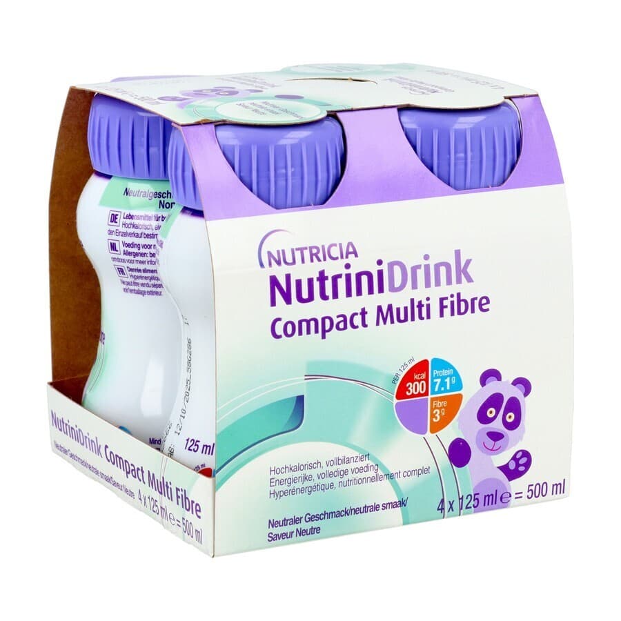 NutriniDrink Compact Multi Fibre Neutrale Smaak 4x125ml