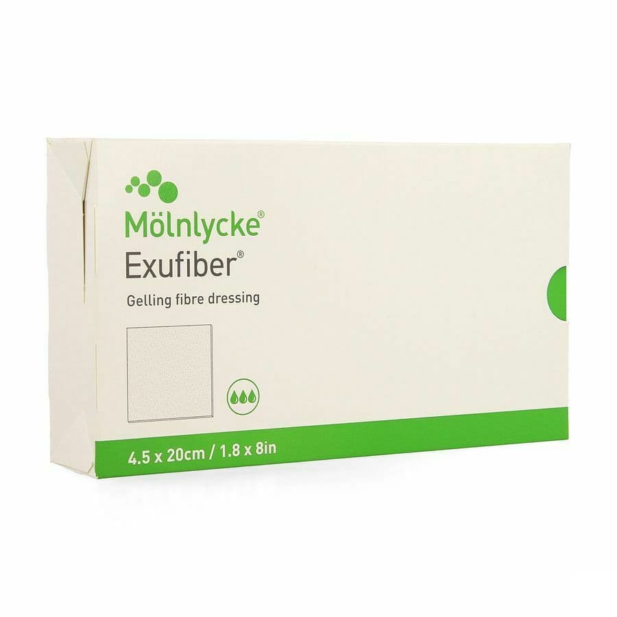 Exufiber Gel.fibre Dressing Ster Wiek 4,5x20 10