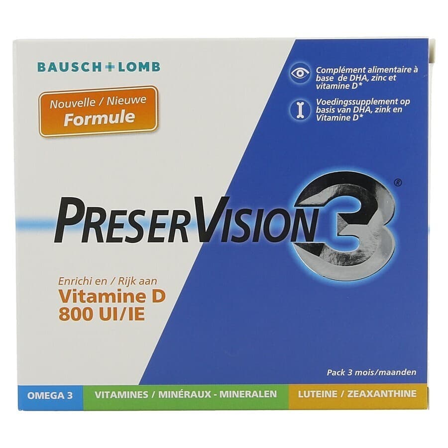 Preservision 3 + Vit D3 Caps 180