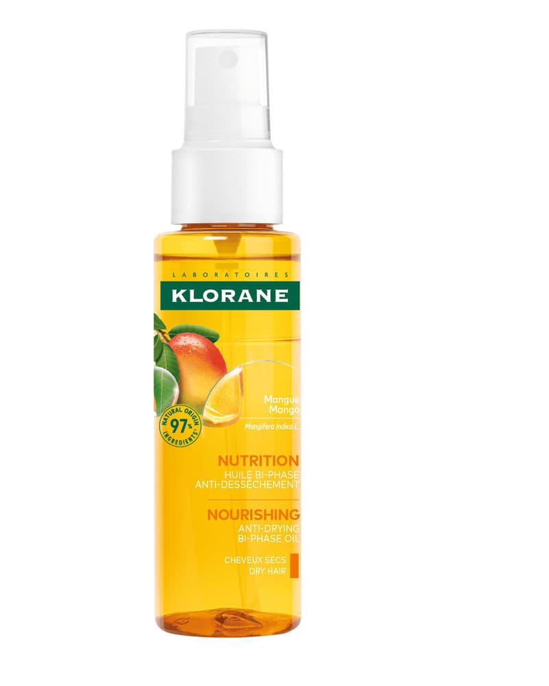 Klorane Mangue Huile Nutrition, Anti-dessèchement, Cheveux Secs 100ml