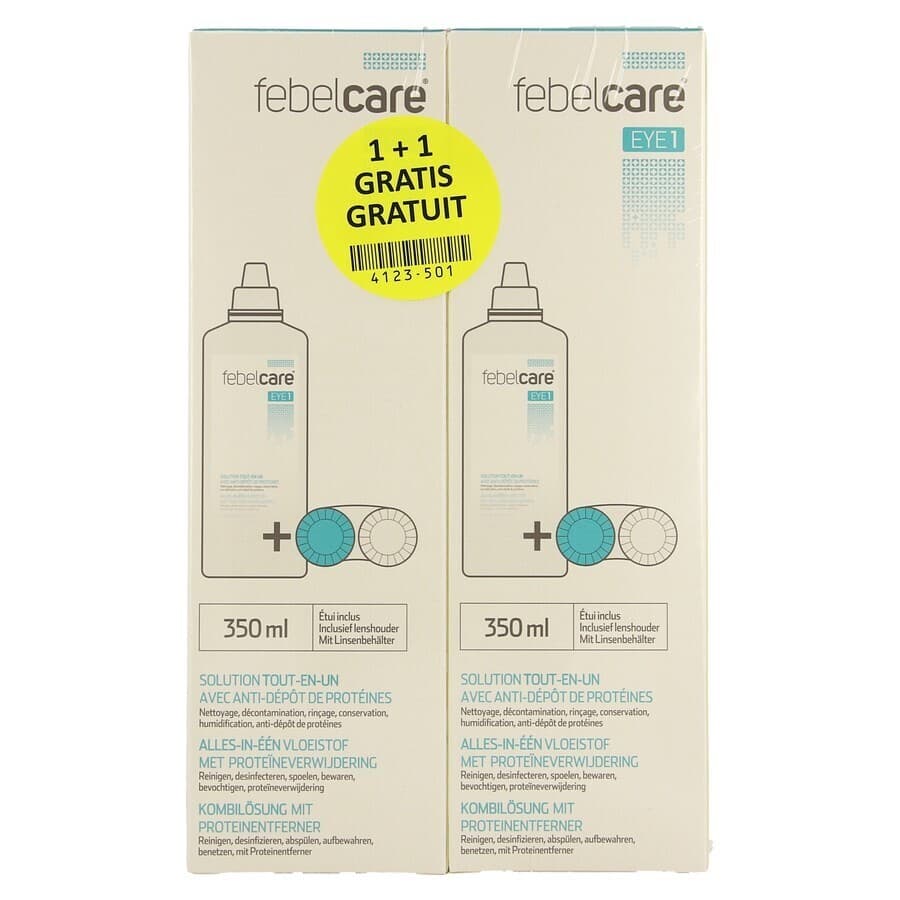 Febelcare Eye 1 Solution Lentille 350ml 1+1 Grat.