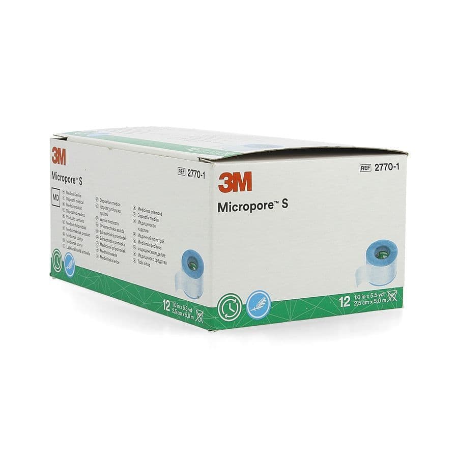 Micropore S 3m Hechtpleister 2,5x500cm 12