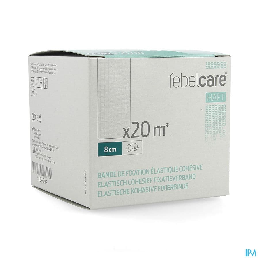 Febelcare Haft Bande Fix.elastiq. Cohesive 8cmx20m