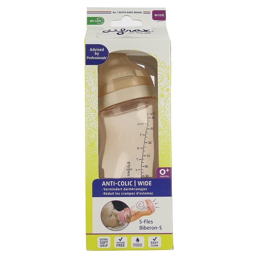 Difrax S-fles Wide Roze 310ml