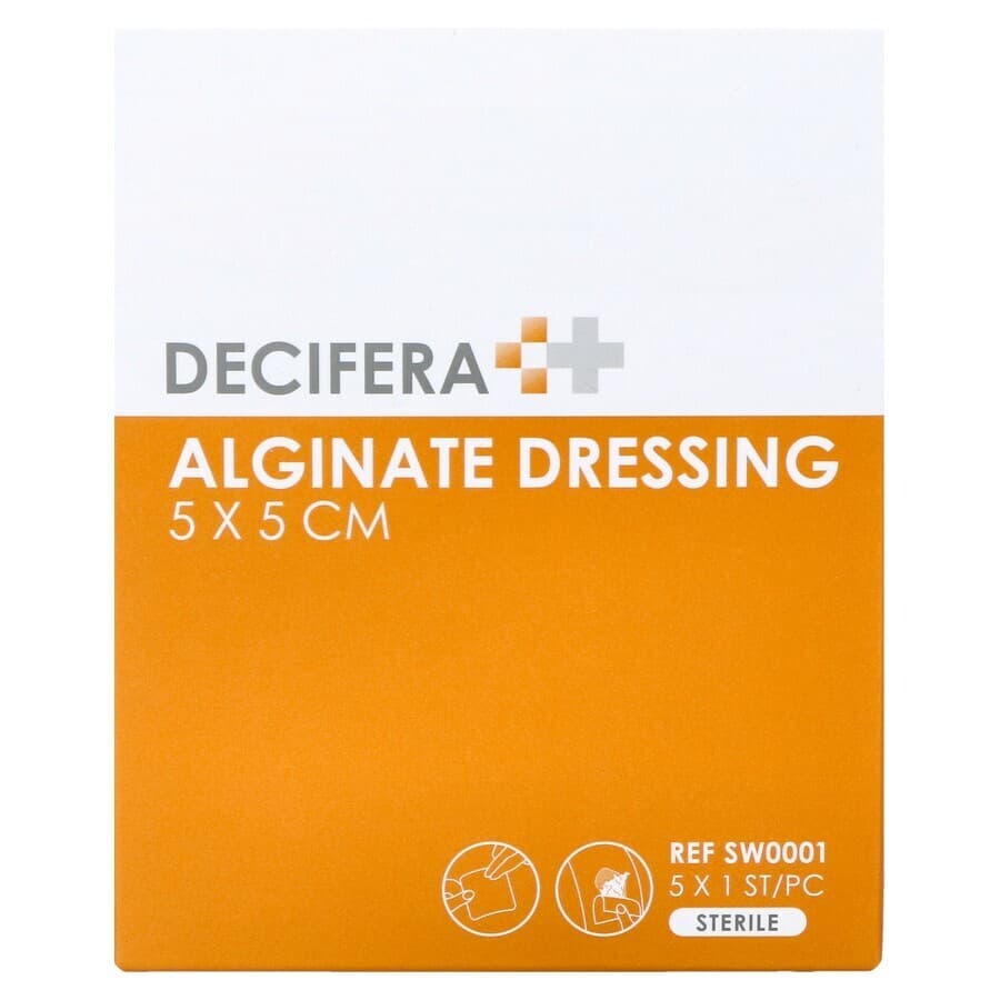 Decifera Alginate Dressing 5x 5cm 5