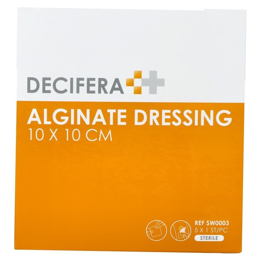 Decifera Alginate Dressing 10x10cm 5