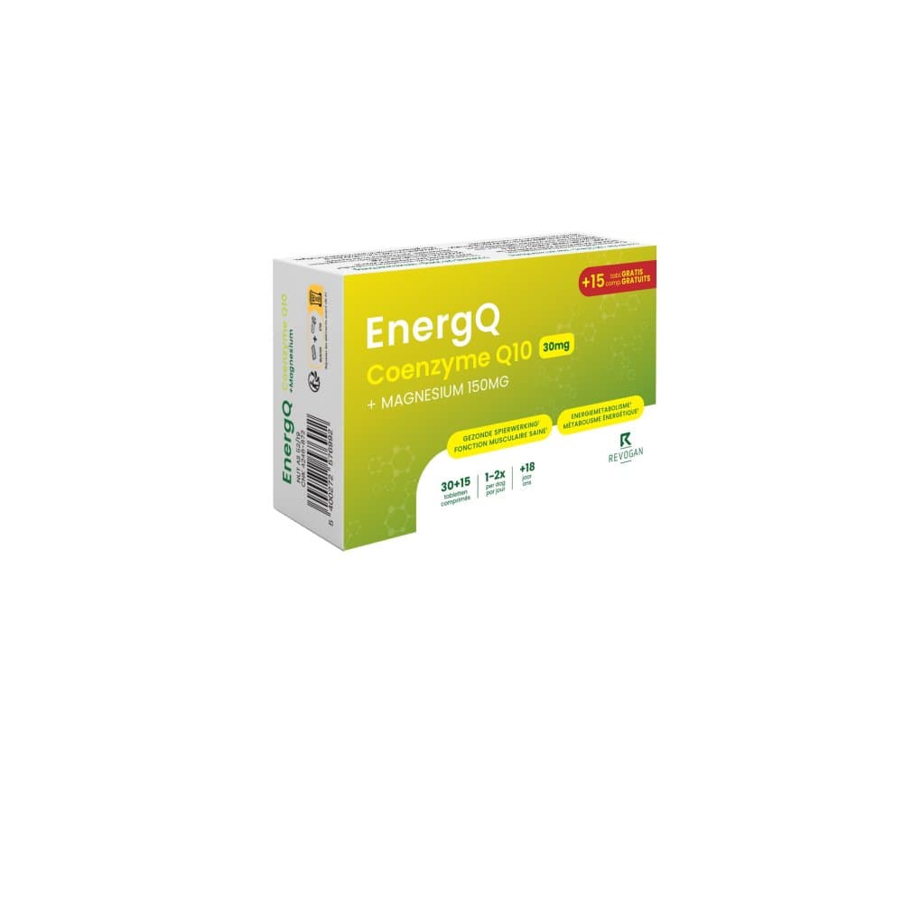 Revogan Coenzyme Q10 30mg+Magnesium 90+30Comprimés Gratuits