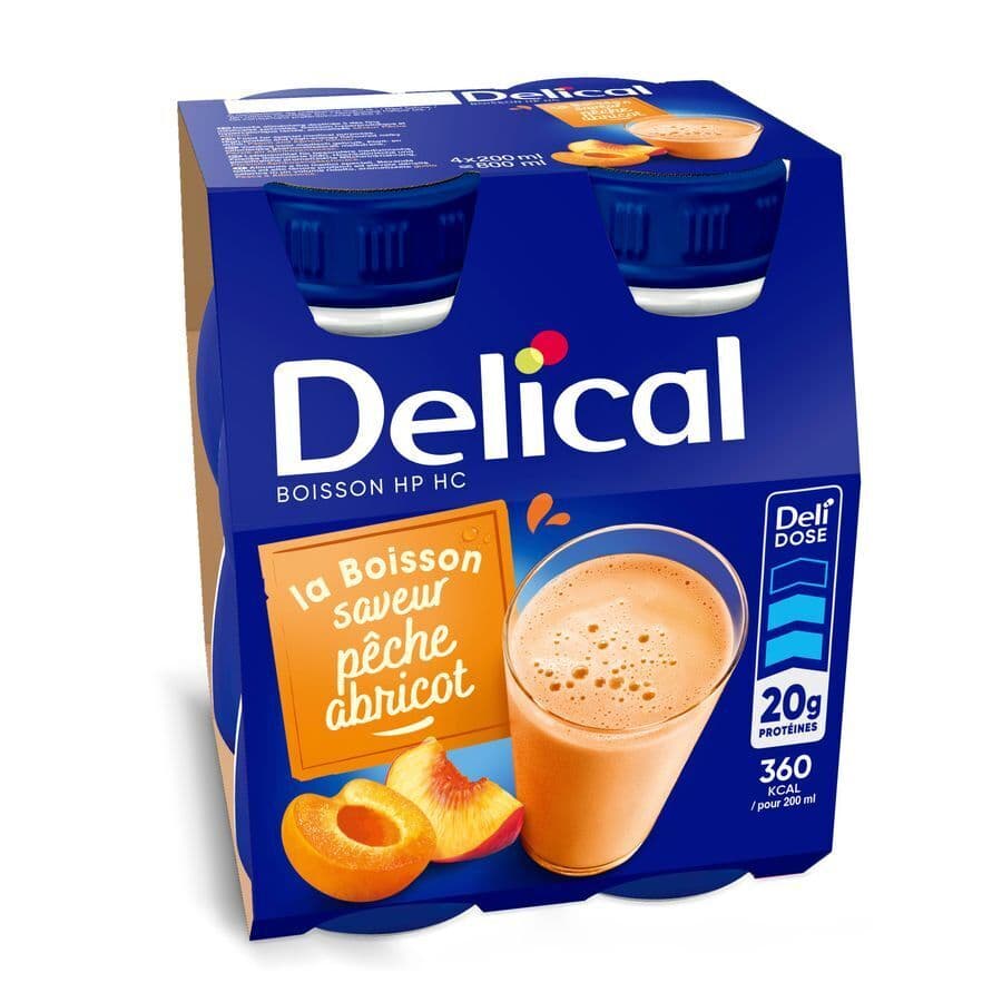 Delical Hphc 360 Perzik-abrikoos 4x200ml