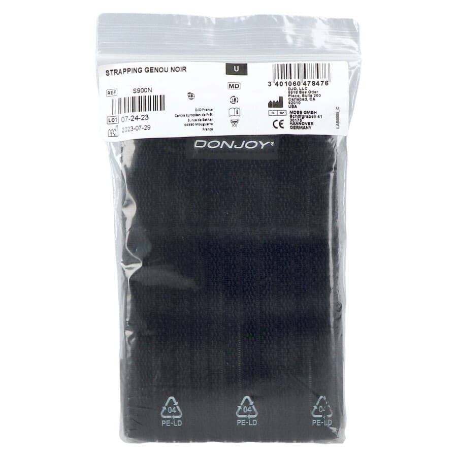 Donjoy Strapping Zwart Knie