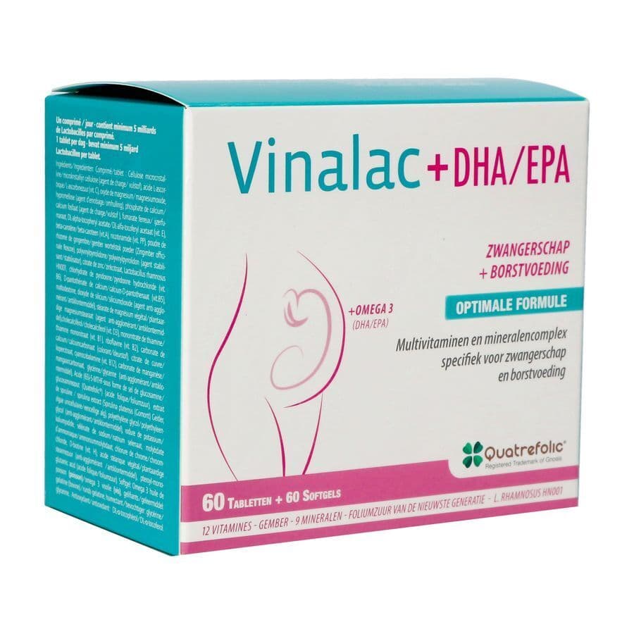 Vinalac +DHA/EPA Kinderwens Tot Einde Borstvoeding 60 + 60 Capsules
