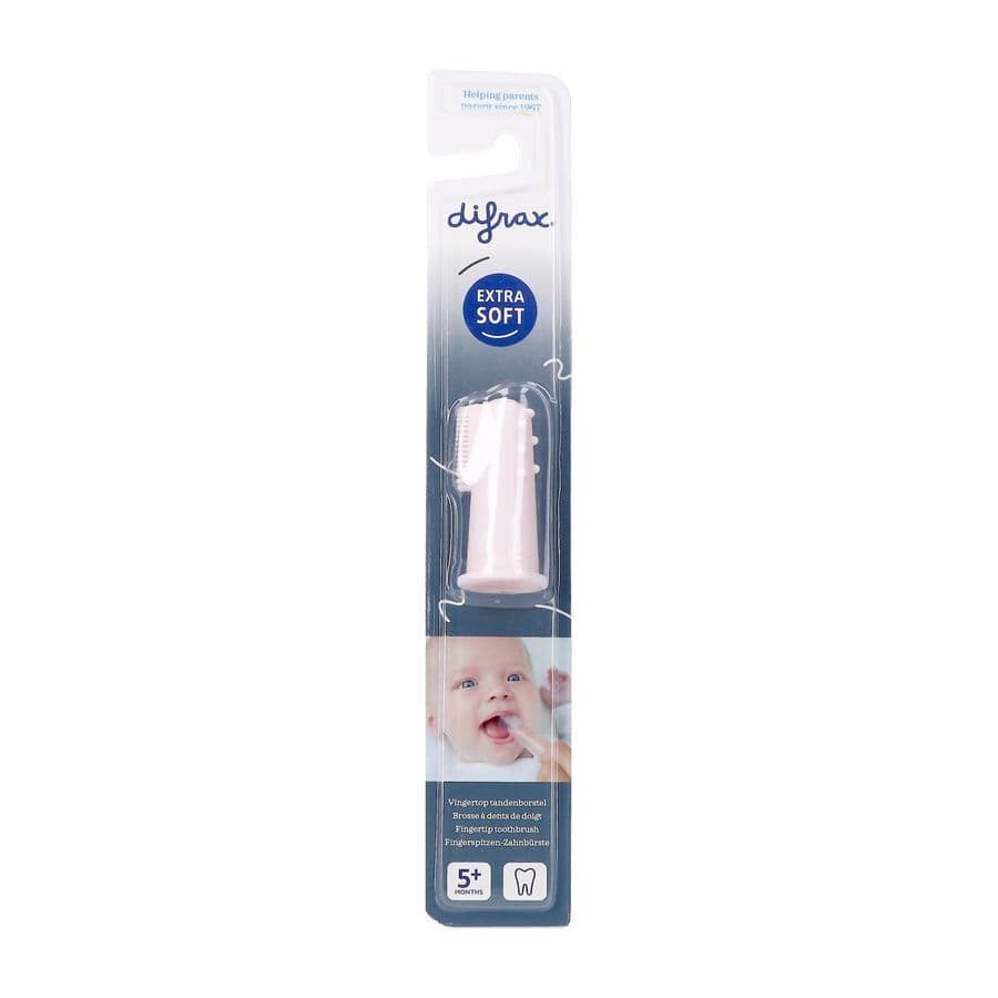 Difrax Tandenborstel Vingertop Silicone Rose