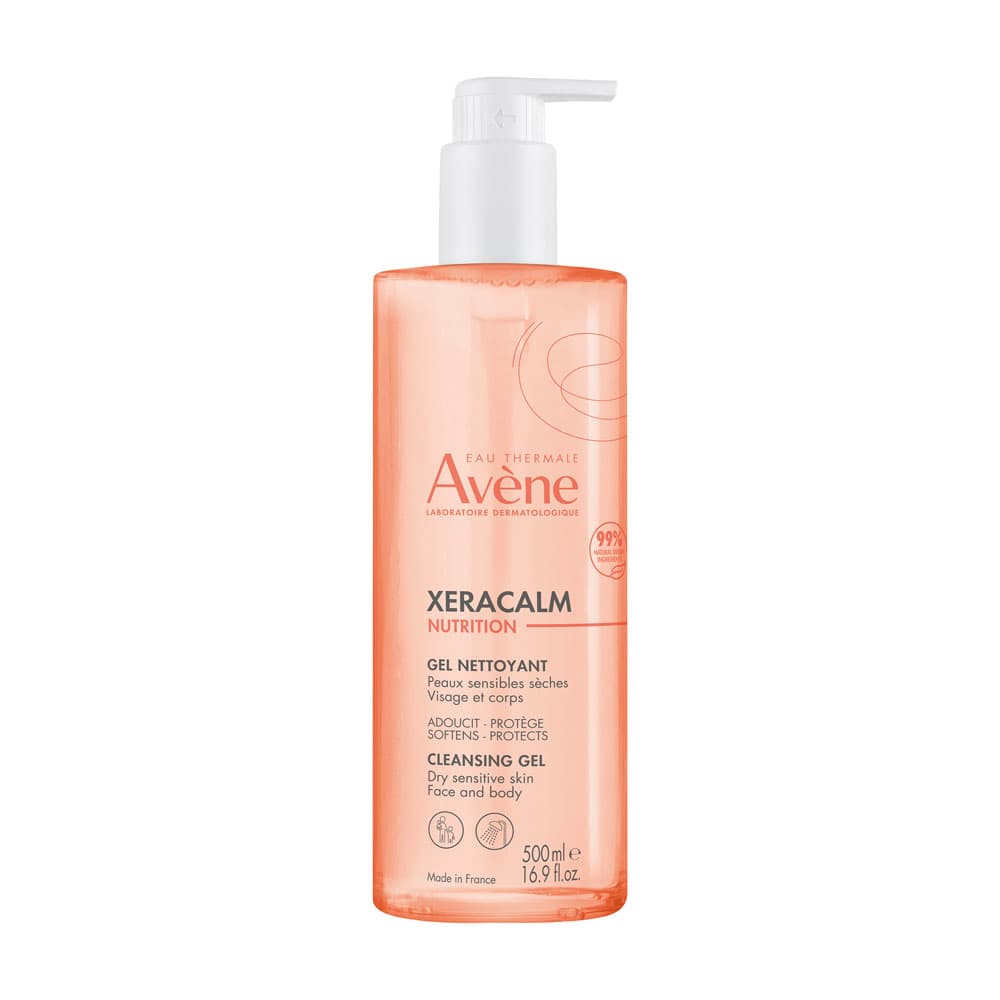 Avène Xeracalm Nutrition Reinigingsgel, Gevoelige Droge Huid 500ml