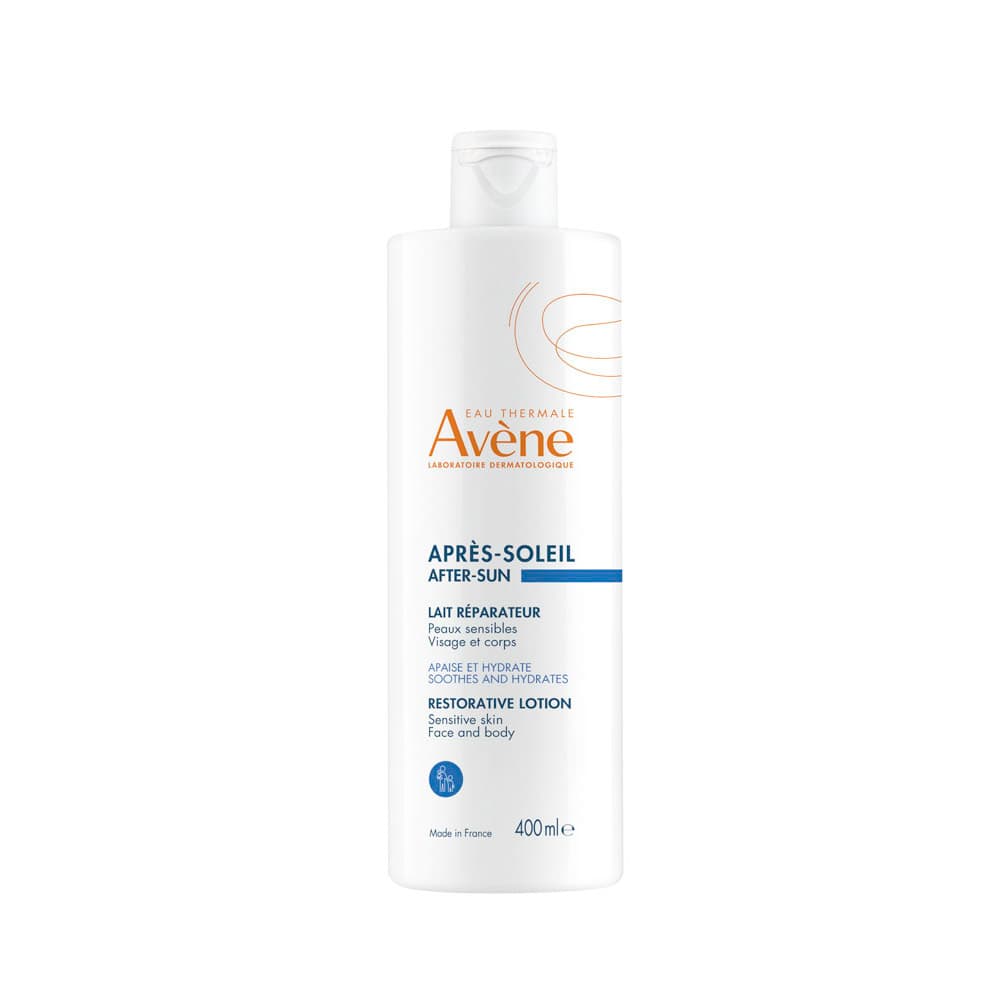 Avène Solaire Lait Réparateur Après-soleil, Apaisant Hydratant, Visage & Corps 400ml