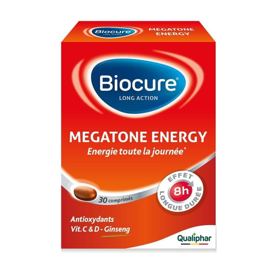 Biocure Long Action Megatone Energie 30 Comprimés | Vitalité Et Énergie Toute La Journée