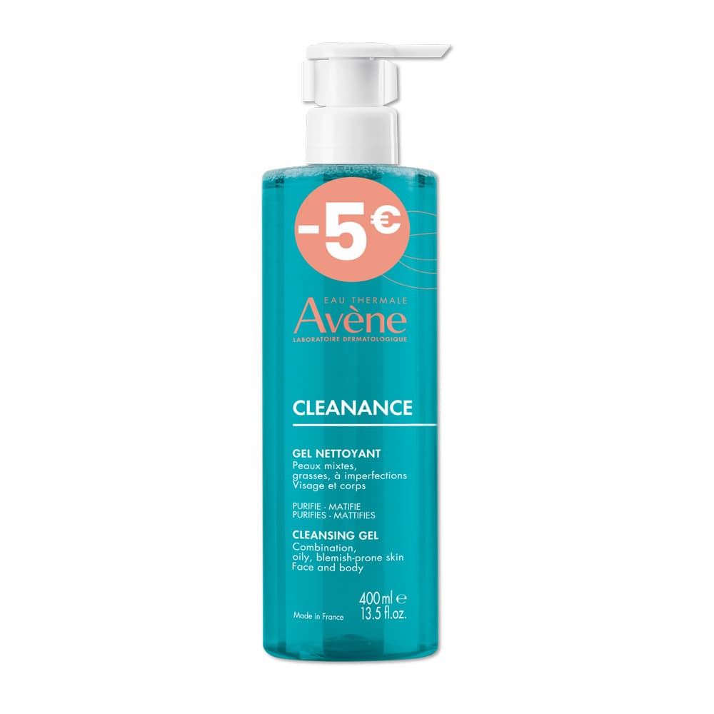 Avène Cleanance Reinigende Gel Zuivert, Vette Huid 400ml PROMO -5€