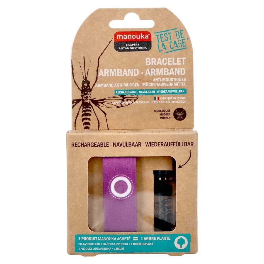 Manouka Armband A/muggen Uni Paars