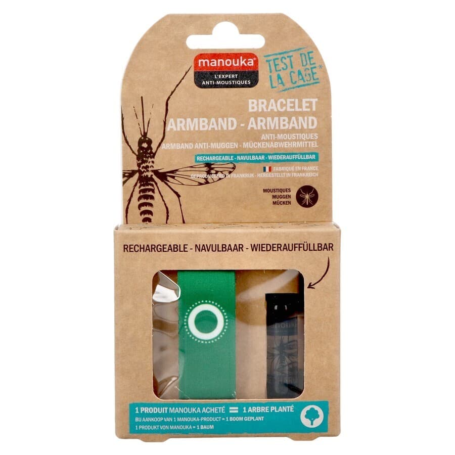 Manouka Armband A/muggen Uni Groen