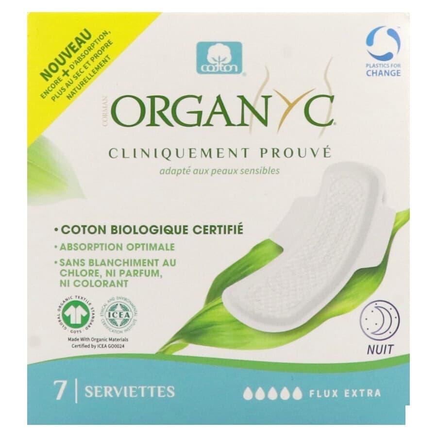 Organyc Maandverband Extra Nacht Bio Katoen 7