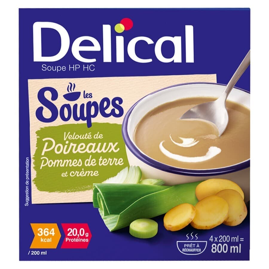 Delical Soupe Veloute Poireaux Pdt & Creme 4x200ml
