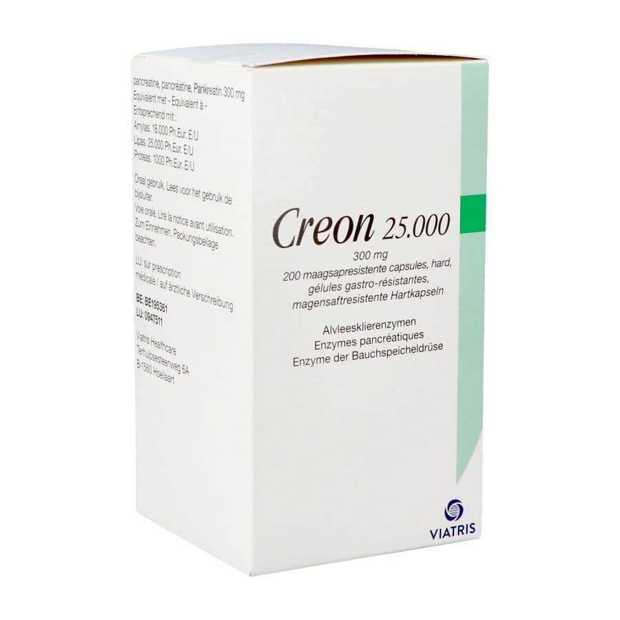 Creon 25000 Gastroresist Caps 200 X 300mg