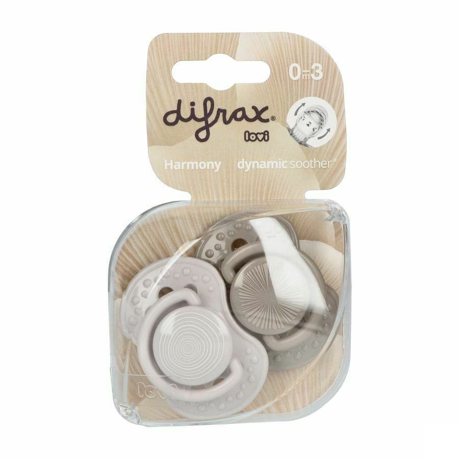 Difrax Fopspeen Dynamic Harmony L.&d.grey 0-3m 2