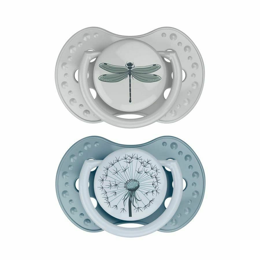 Difrax Sucette Dynamic Botanic Blue&green 0-3m 2