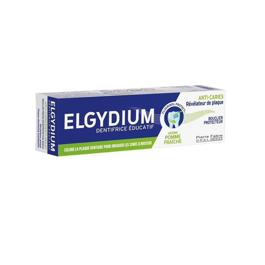 Oral Care Elgydium Dentifrice Éducatif Anti-caries, Révélateur De Plaque, Adultes & Enfants Dès 7 Ans 50ml
