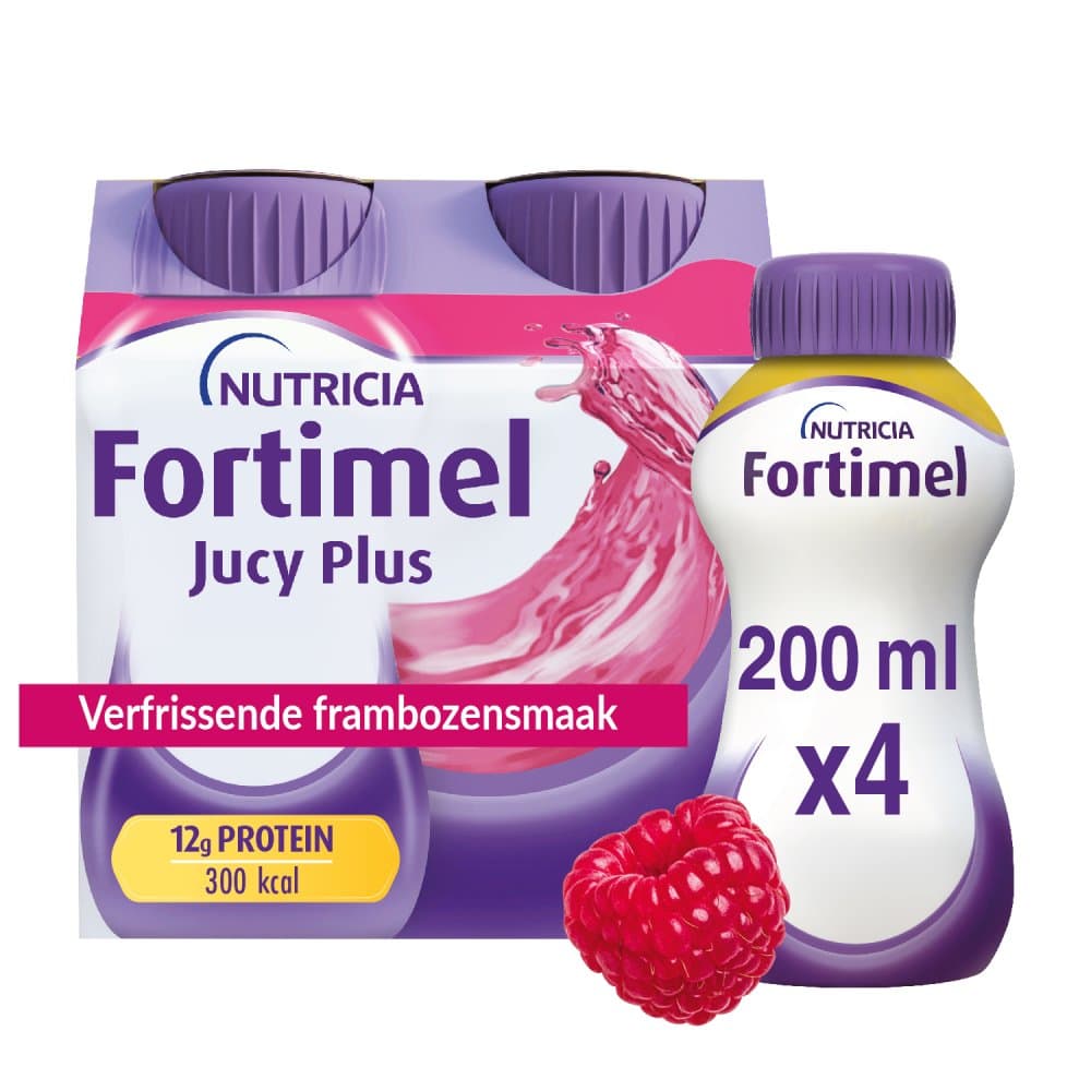 Fortimel Jucy Plus Framboos 4 X 200ml