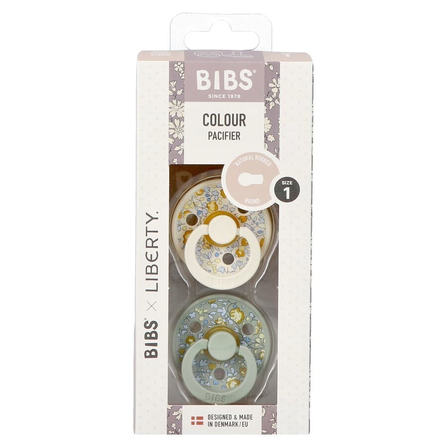 Bibs 1 Fopspeen Liberty Latex Rond Duo Eloise Sage