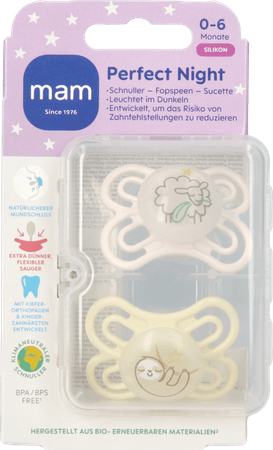 Mam Perfect Night Sucette Silicone 0-6m Uni 2