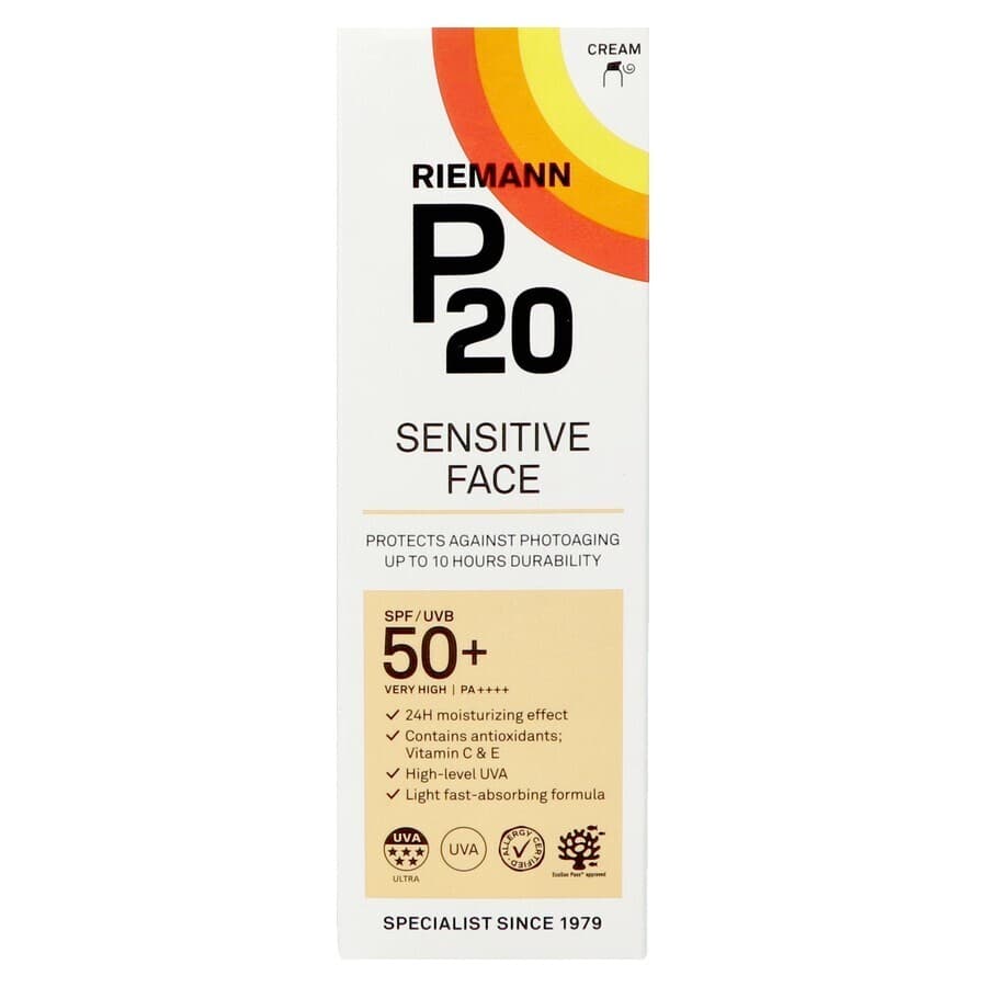 P20 Zonnebrand Sensitive Face SPF50+