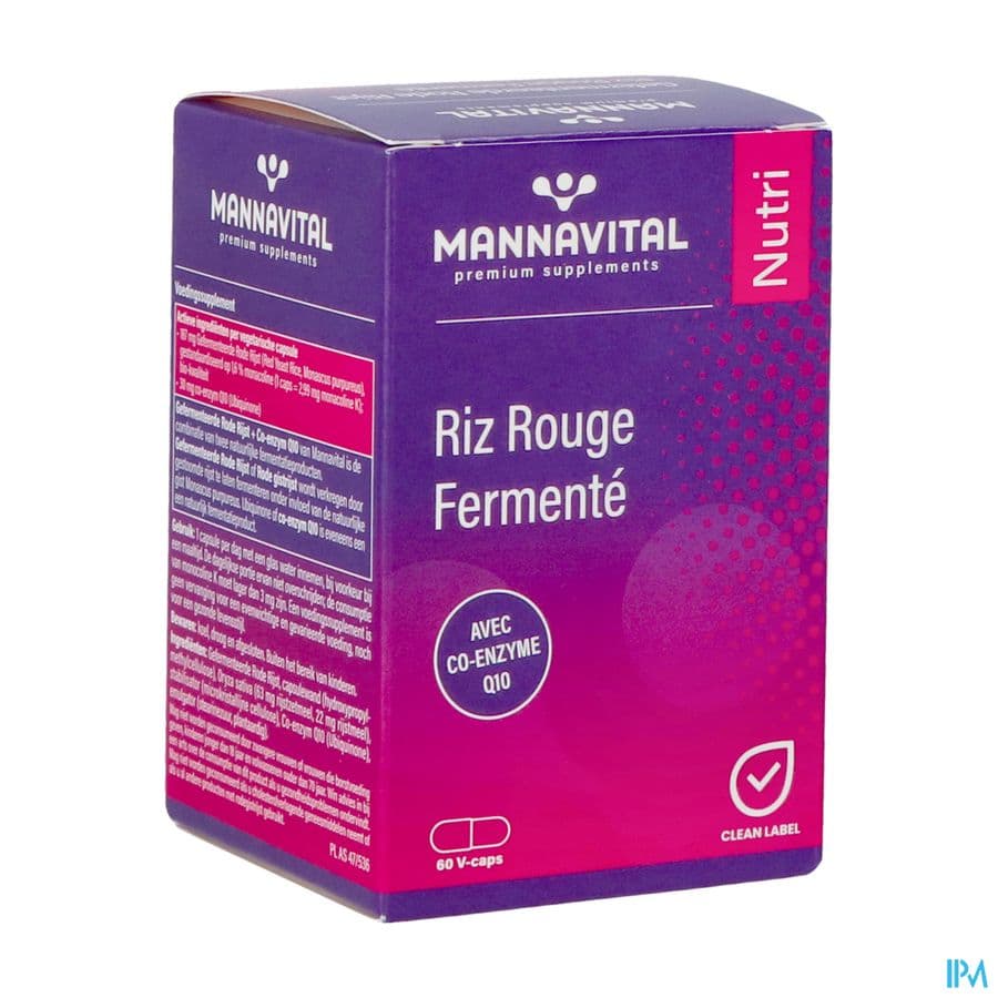 Mannavital Riz Rouge Fermente V-caps 60