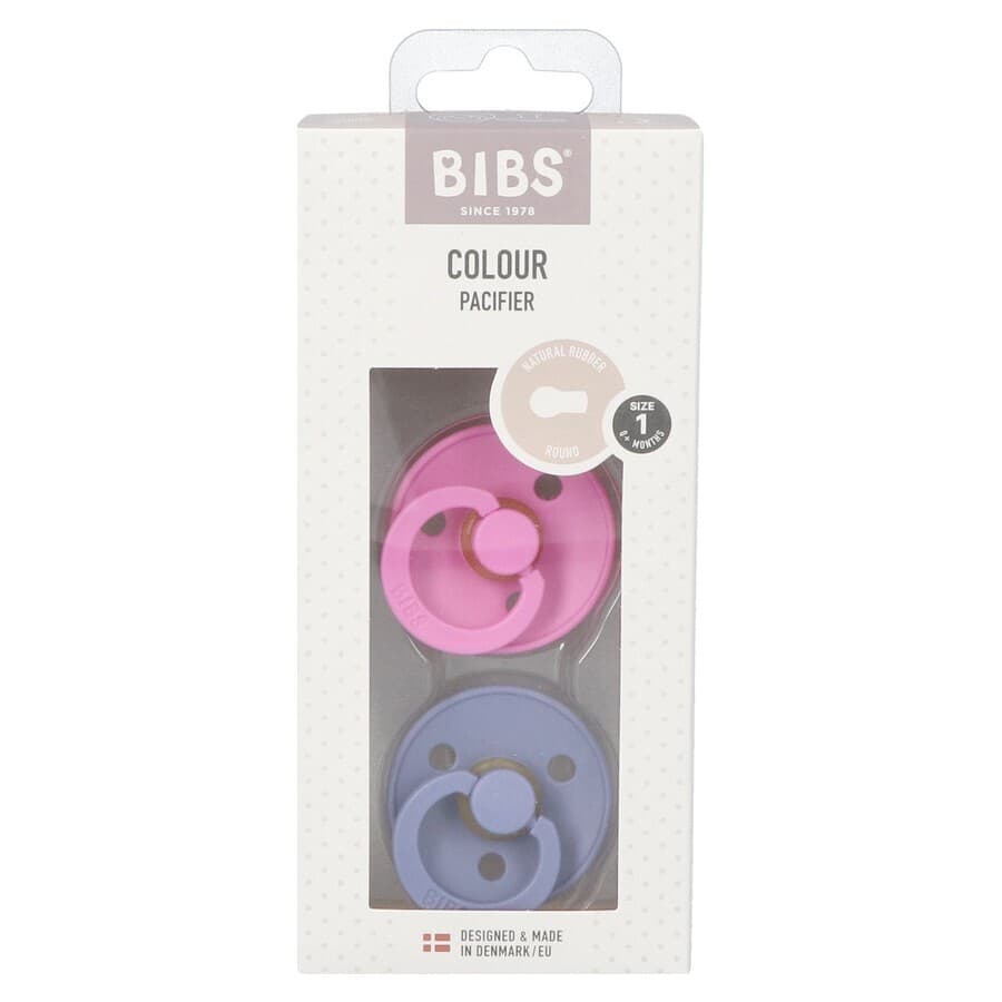 Bibs 1 Fopspeen Duo Bubblegum/peri