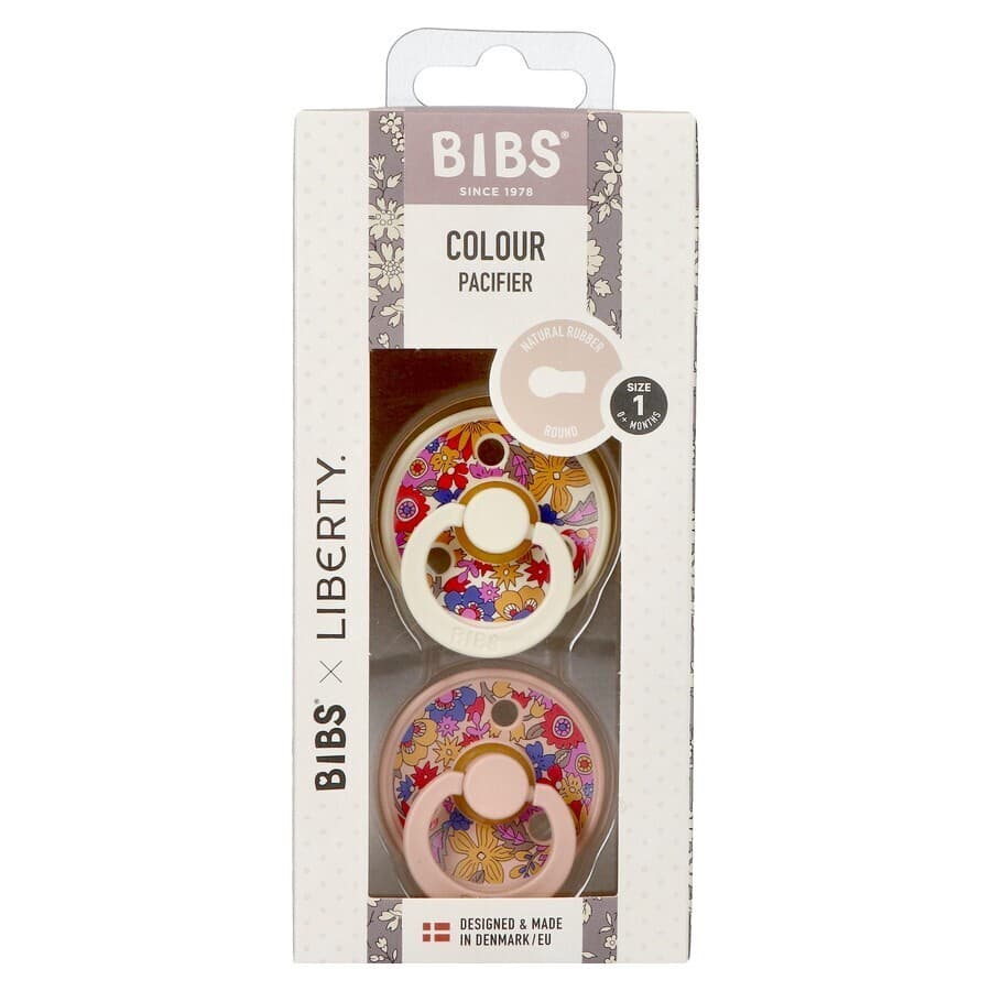 Bibs 1 Sucette Duo Liberty Garden Blossom Blush 2