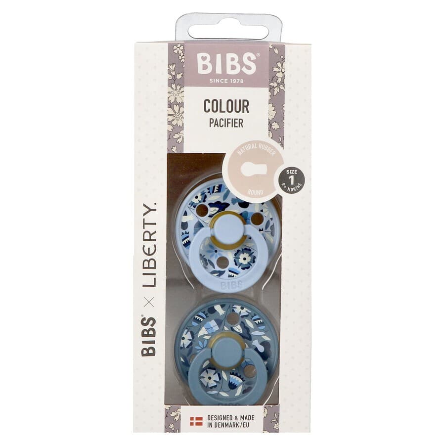 Bibs 1 Fopspeen Duo Liberty Garden Bobo Blue 2