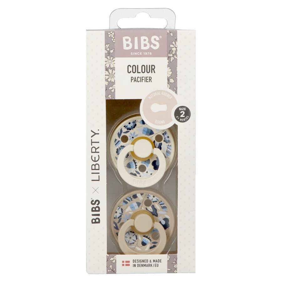 Bibs 2 Fopspeen Duo Liberty Garden Bobo Ivory 2