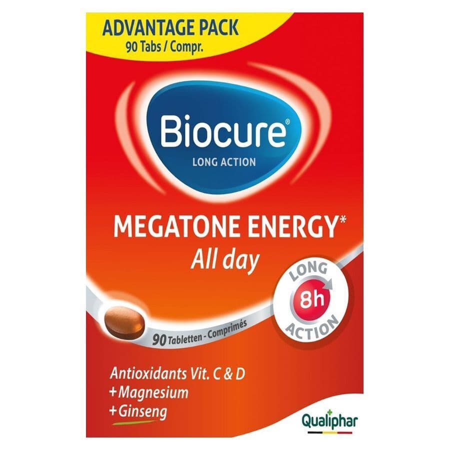Biocure Long Action Megatone Energy 90 Comprimés Pack Avantage | Vitalité Et Énergie Toute La Journée