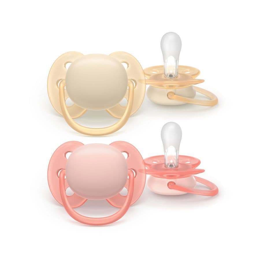 Philips Avent Fopspeen +0m Soft Roze/beige 2