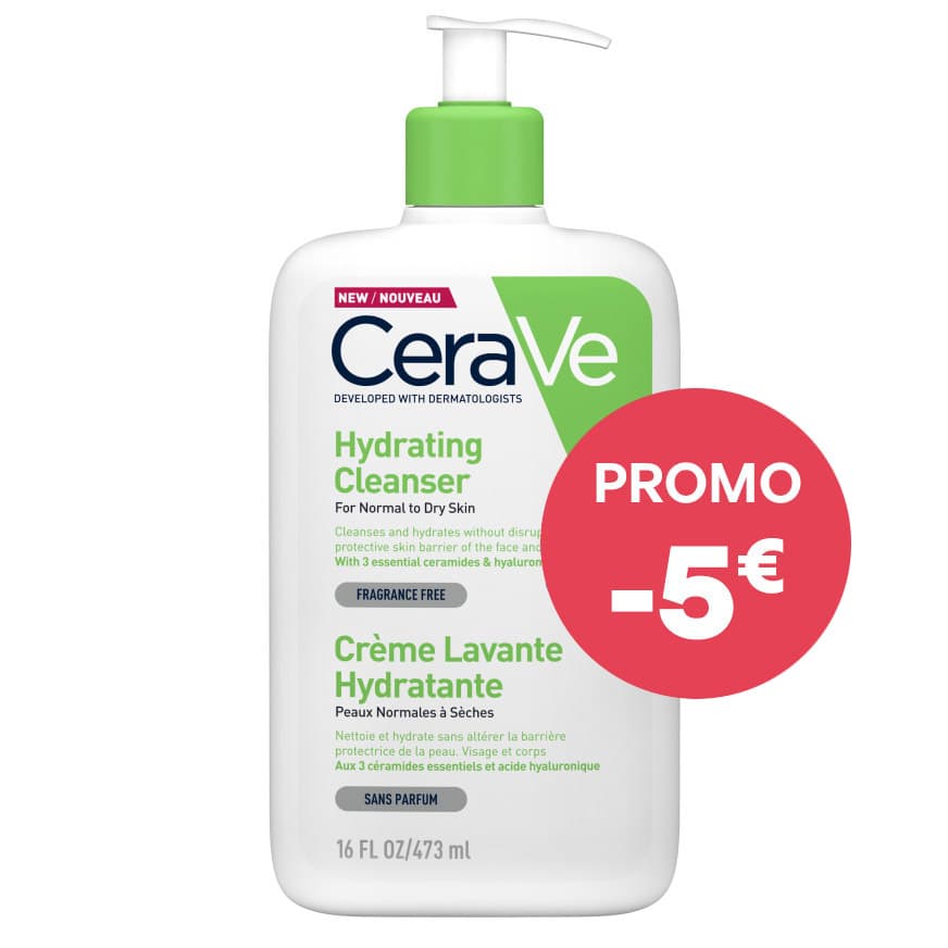 CeraVe Crème Lavante Hydratante 473ml -5€