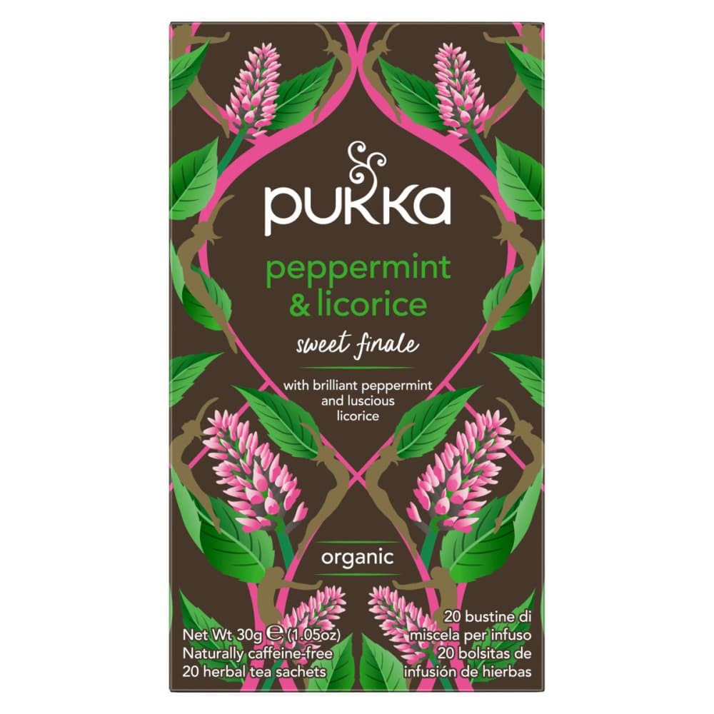 Pukka Peppermint & Licorice Thé Bio 20 Sachets