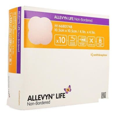 Allevyn Life Non border 10,5 X 10,5cm 10 stuks