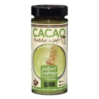 Amanprana Prestatiedrank Gula java Cacao Matcha & Café Poeder 230g