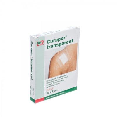 Curapor Transparant 8x10cm 5 stuks