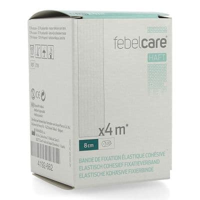 Febelcare Haft elastisch cohesief fixatieverband 8cmx4m 1 stuks