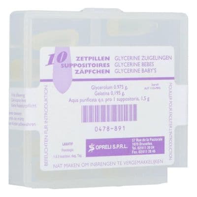 Glycerine Suppo's Zuigelingen Zetpillen 10 stuks