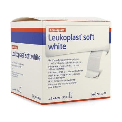 Leukoplast Soft wit Injectiepleister 1,9x4cm 500 stuks